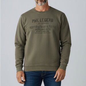 PME Legend Men’s Sweatshirt • Brown Pullover‎ Graphic Flight Military • Sz XXXL